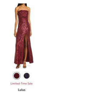 Lulu’s lavish lover strapless sequin